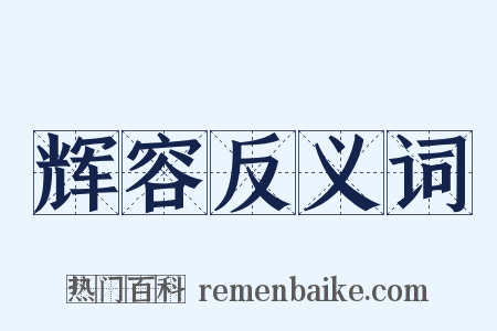 辉容反义词是什么意思的图片